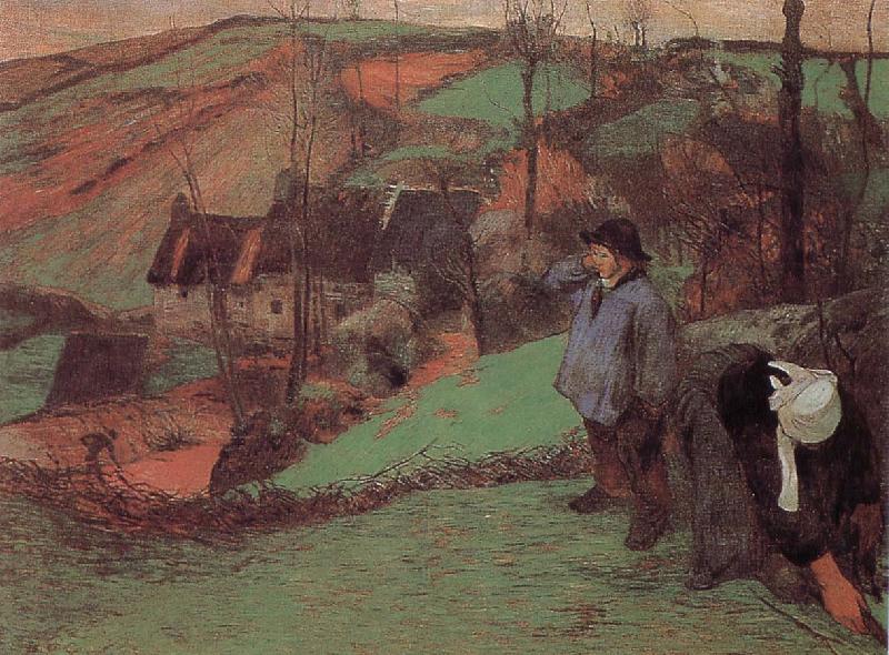 Paul Gauguin Brittany shepherd Sweden oil painting art